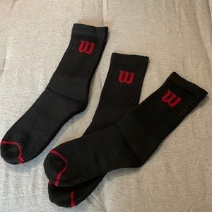 💕5/$15 Wilson Crew Socks fits 4-10 Women Sport Socks